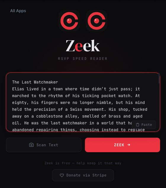 Zeek use case — paste text to start reading